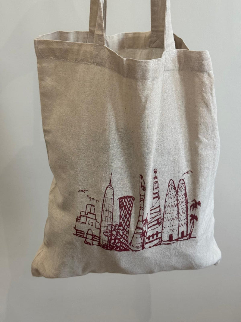 Doha Skyline Tote Bag