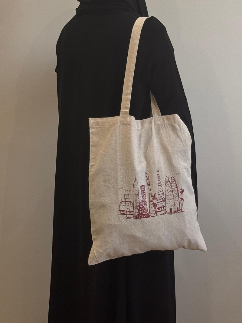 Doha Skyline Tote Bag